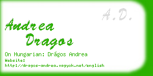 andrea dragos business card