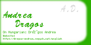 andrea dragos business card